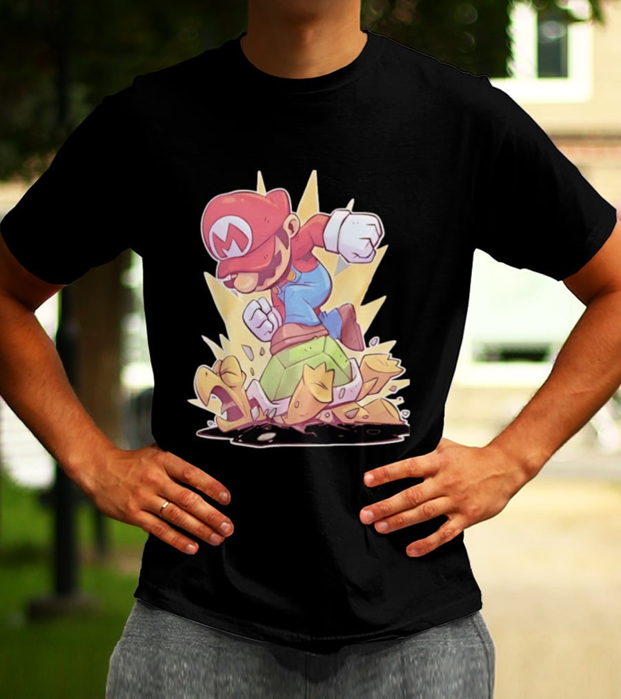 Super Mario Koopa Troopa Smash Stomp Action T-Shirt