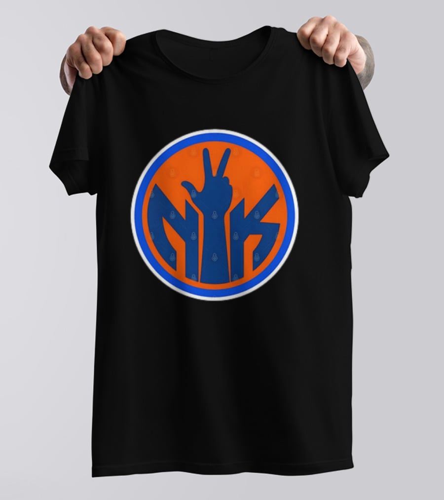 New York Knicks NK Hand Sign Peace Gesture NBA Fan T-Shirt