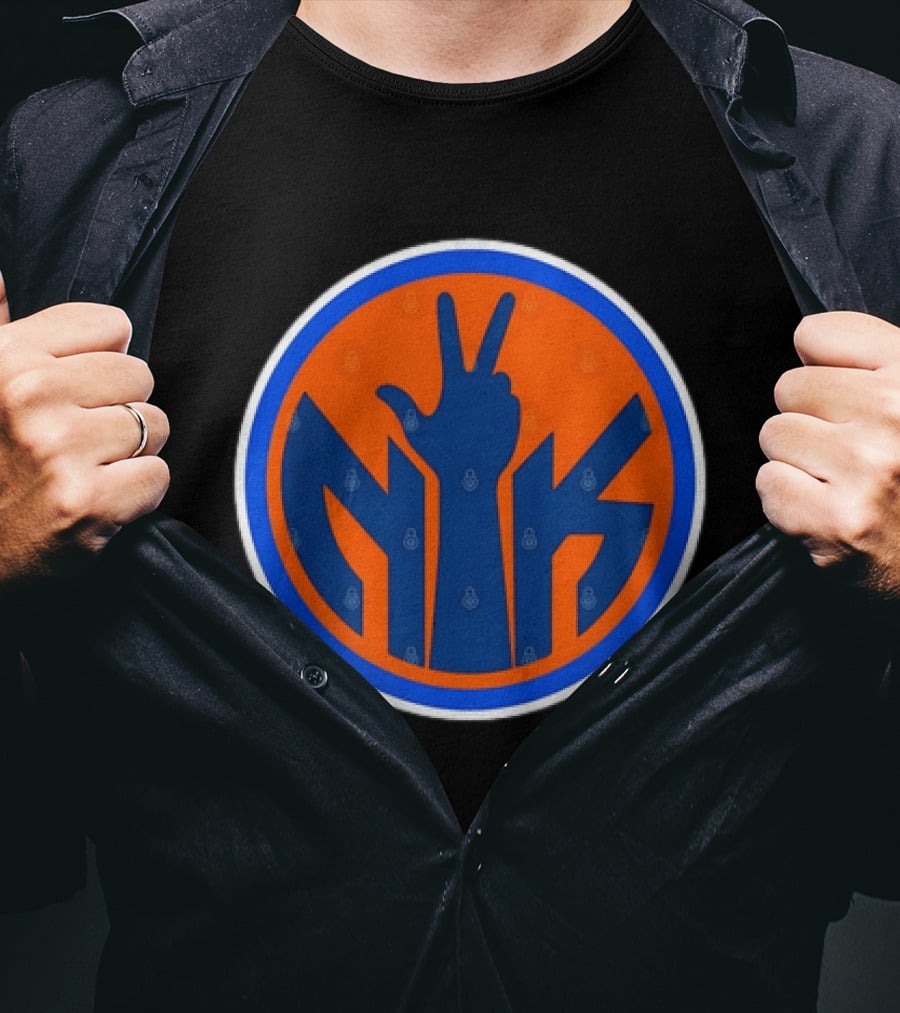 New York Knicks NK Hand Sign Peace Gesture NBA Fan T-Shirt