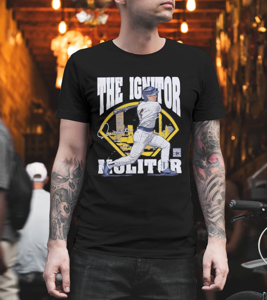 Paul Molitor The Ignitor Milwaukee Brewers HOF Baseball Legend T-Shirt