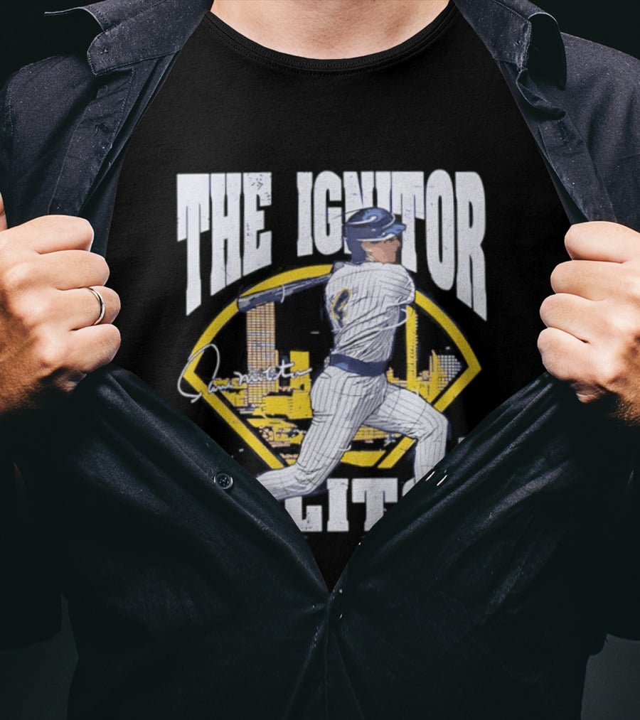 Paul Molitor The Ignitor Milwaukee Brewers HOF Baseball Legend T-Shirt