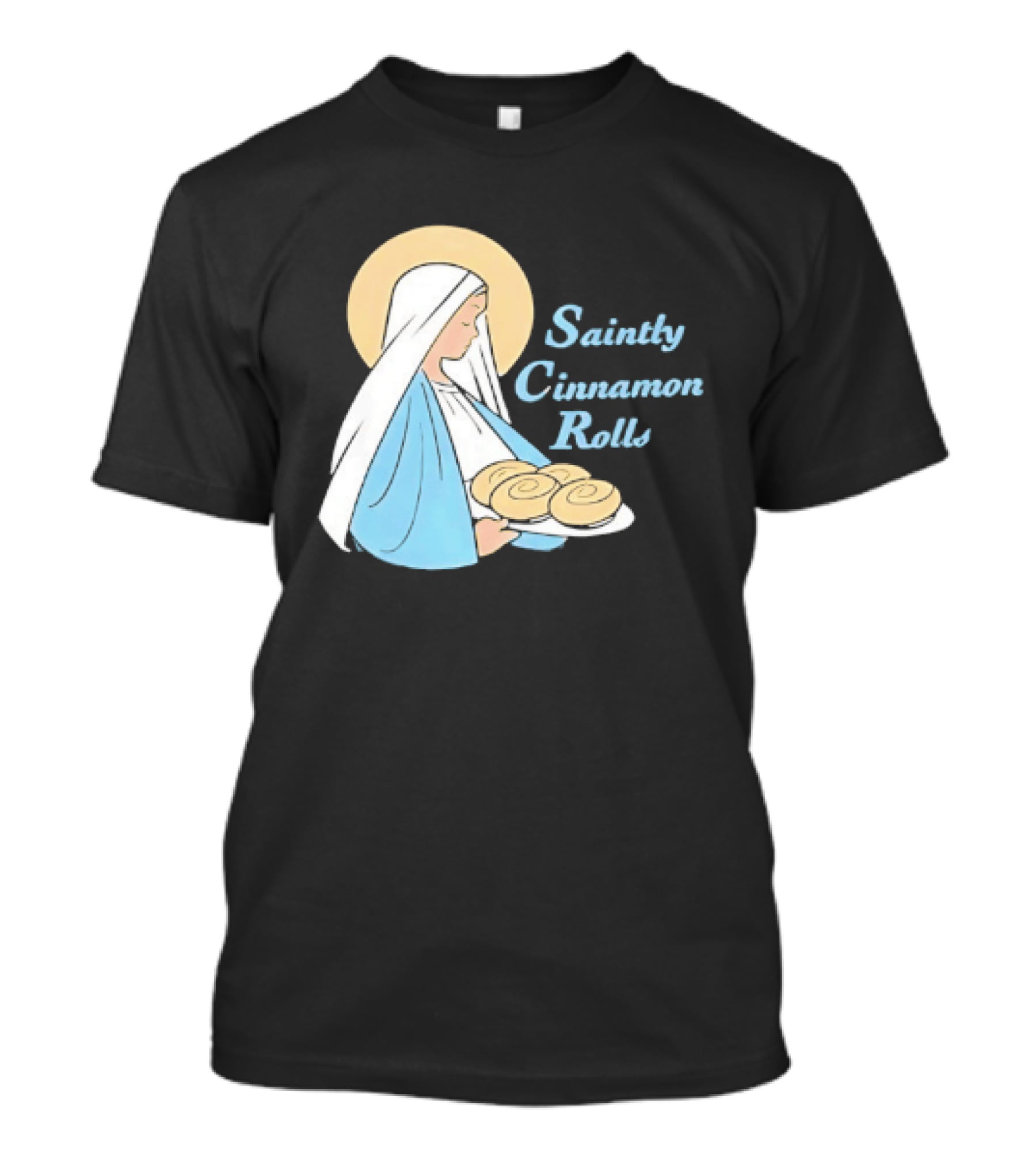 Saintly Cinnamon Roll Angelic Pastry Delight T-Shirt