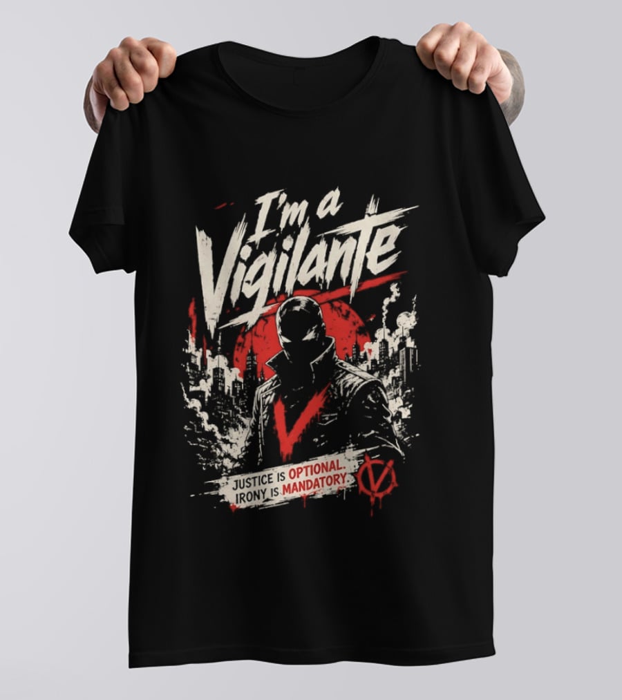 I'm A Vigilante Justice Optional Irony Mandatory V For Vendetta T-Shirt