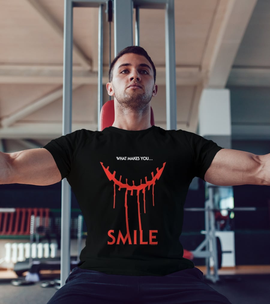 What Makes You Smile Red Creepy Stitched Grin T-Shirt