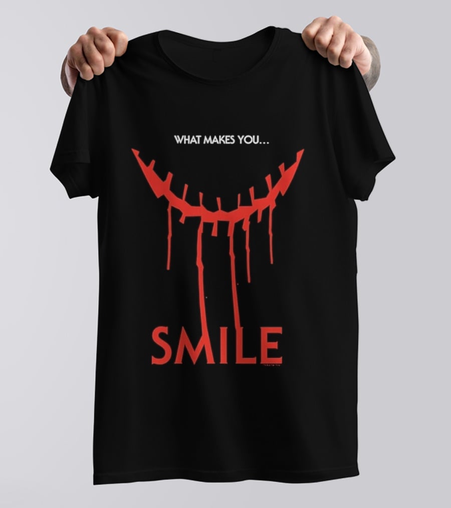 What Makes You Smile Red Creepy Stitched Grin T-Shirt