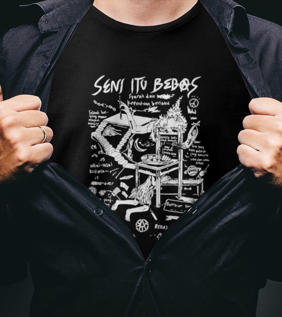 Seni Itu Bebas Syarat Dan Ketentuan Berlaku Seni Kontemporer Dan Ekspresi Kreatif T-Shirt