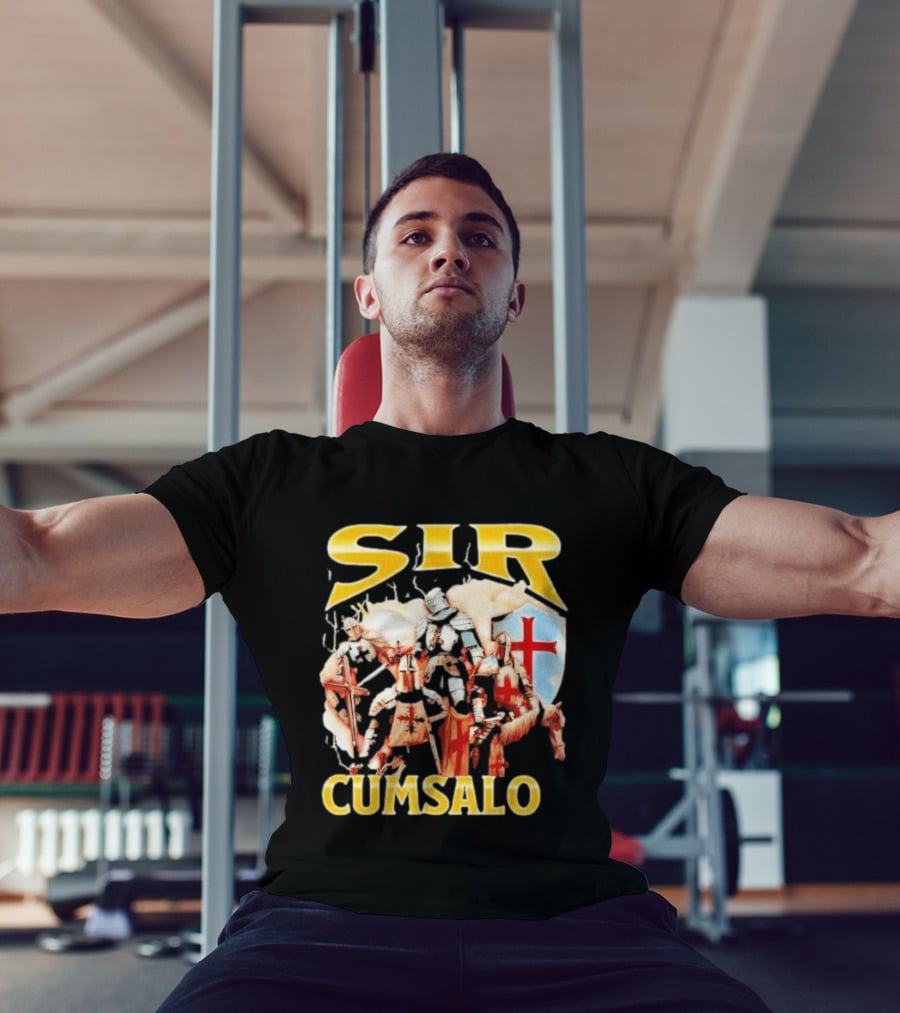 Sir Cumsalo Medieval Crusader Knights With Shield And Cross T-Shirt