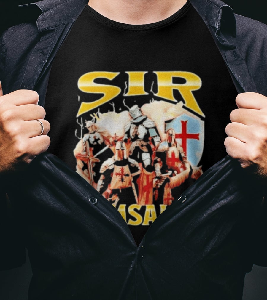 Sir Cumsalo Medieval Crusader Knights With Shield And Cross T-Shirt
