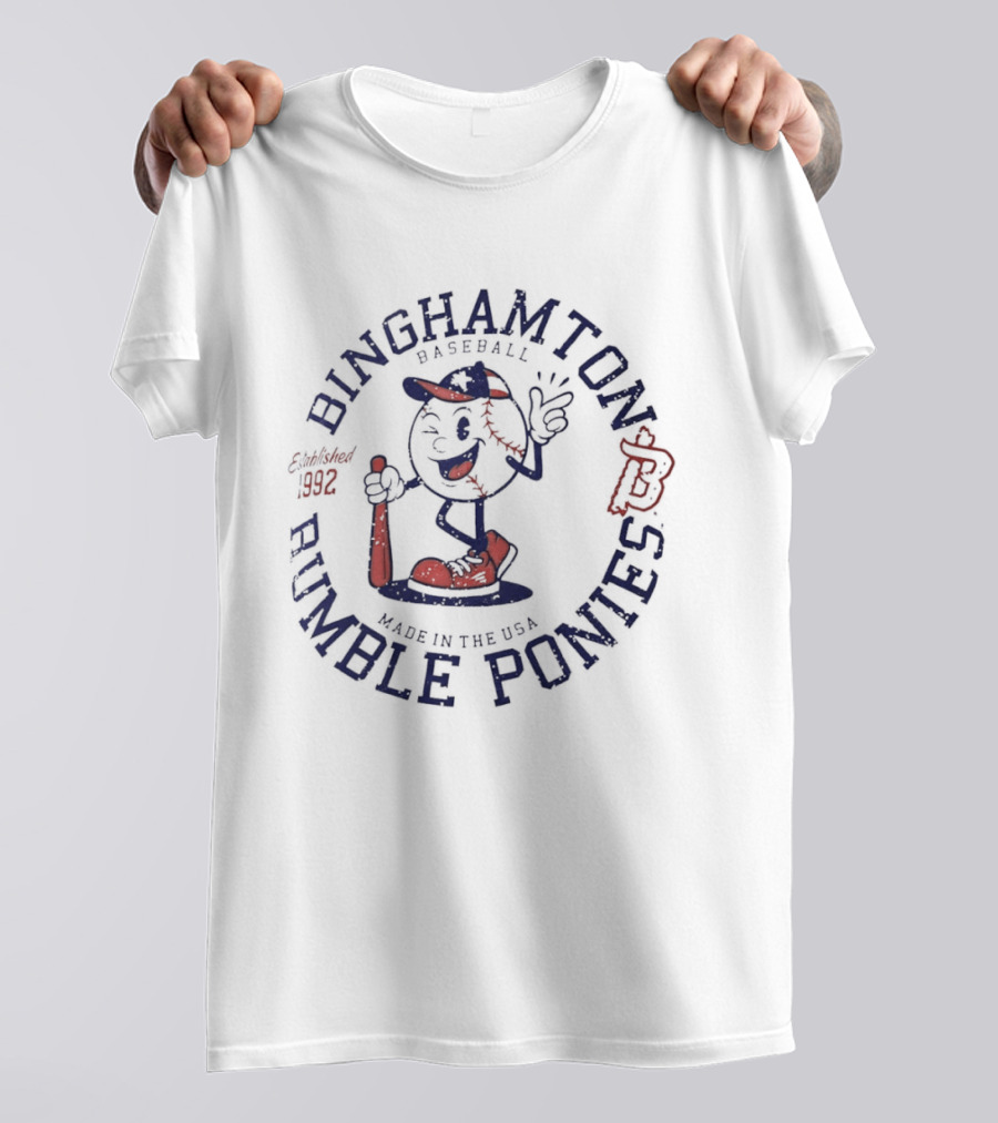 Binghamton Rumble Ponies Baseball Made In The USA Fourth Of July America's 250th Celebration T-Shirt