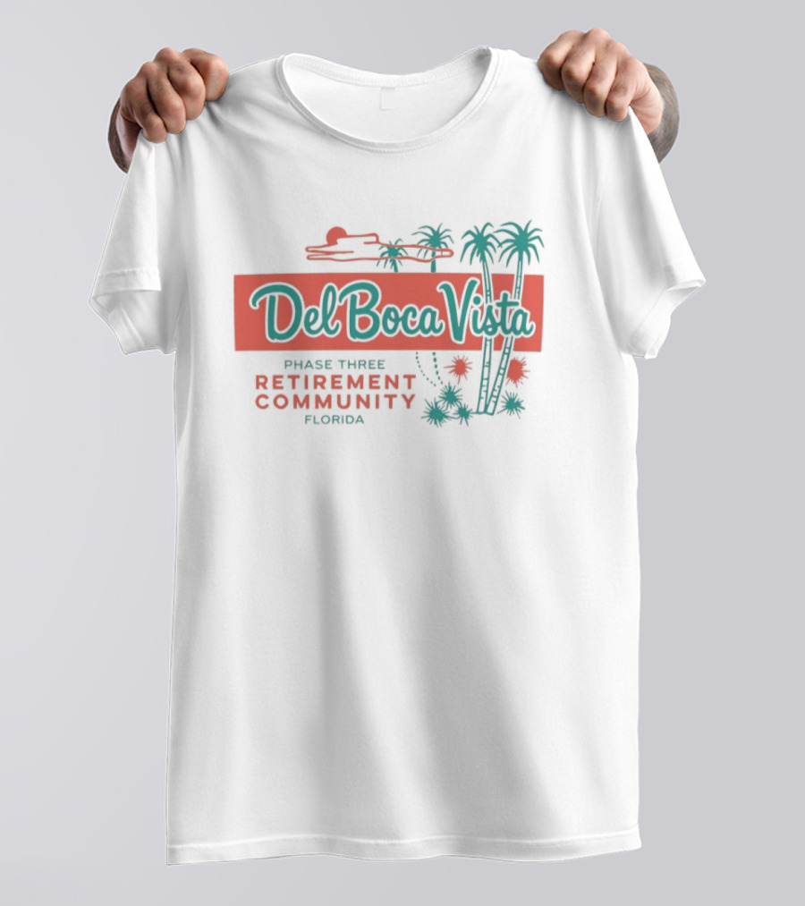 Del Boca Vista Phase Three Retirement Community Florida Palms T-Shirt