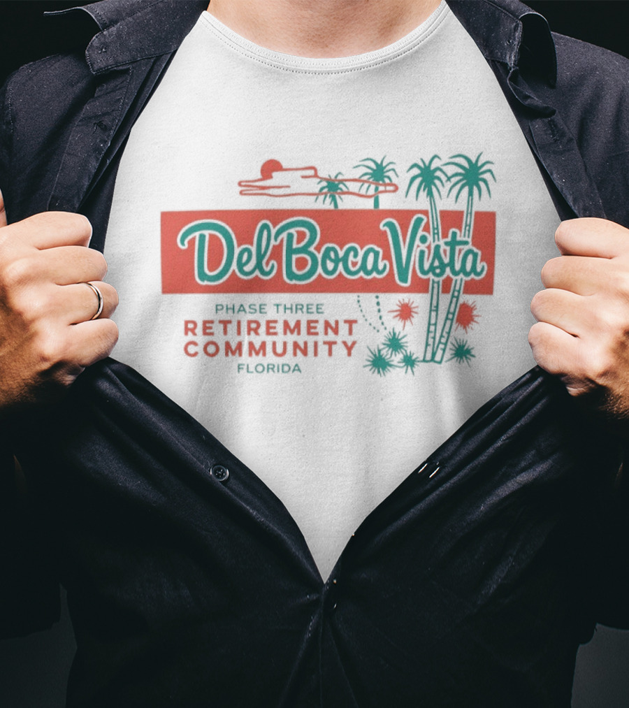 Del Boca Vista Phase Three Retirement Community Florida Palms T-Shirt