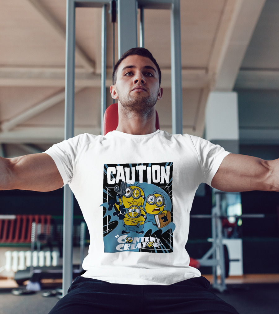 Caution Minions Content Creator Camera Book T-Shirt