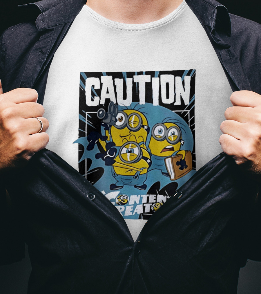 Caution Minions Content Creator Camera Book T-Shirt