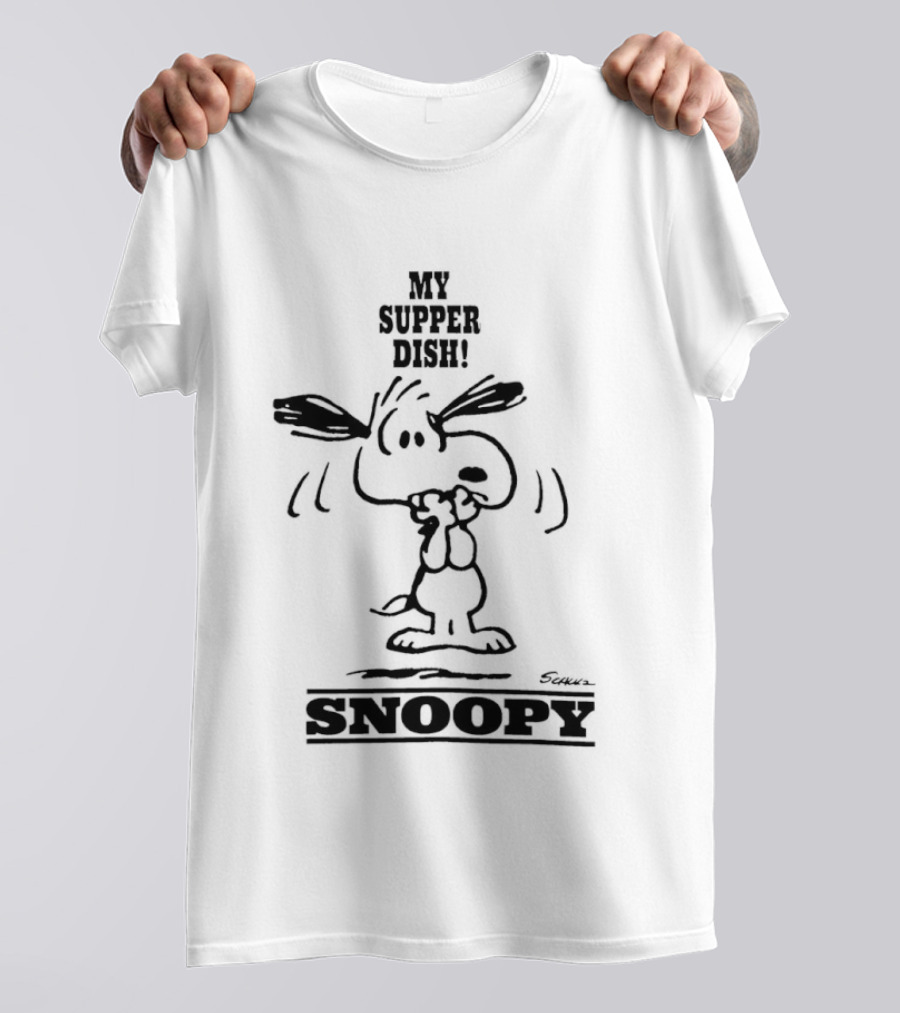 Snoopy My Supper Dish Peanuts Charlie Brown T-Shirt
