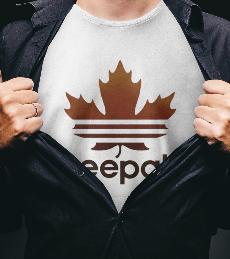 Leaf Peepah Autumn Maple Adidas Parody Peepah T-Shirt