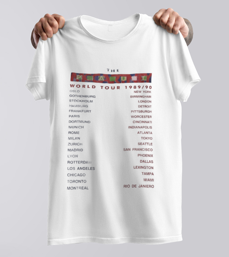 The McCartney World Tour 1989 1990 Tokyo Los Angeles Cities List Concert Dates T-Shirt