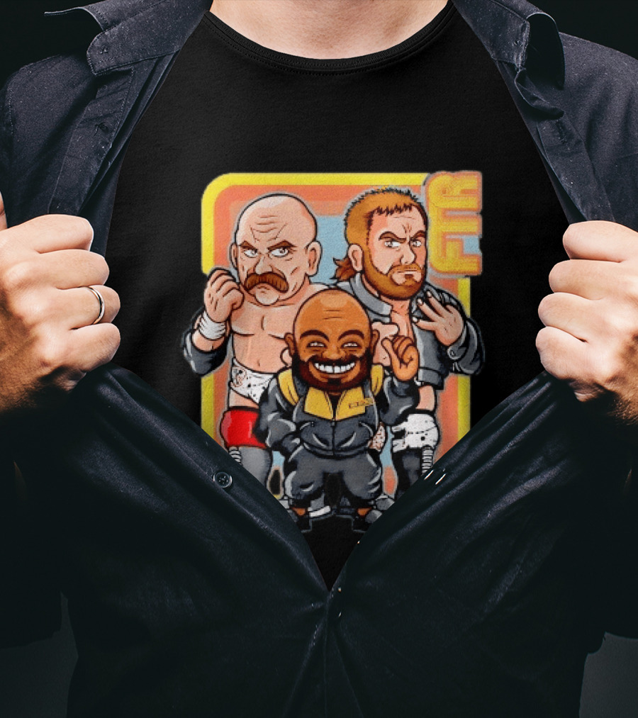 AEW Big Stoke FTR Wrestling Stable Cartoon Characters T-Shirt