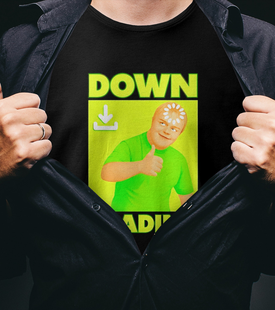 Down Loading Thumbs Up Meme Humorous Internet Guy T-Shirt
