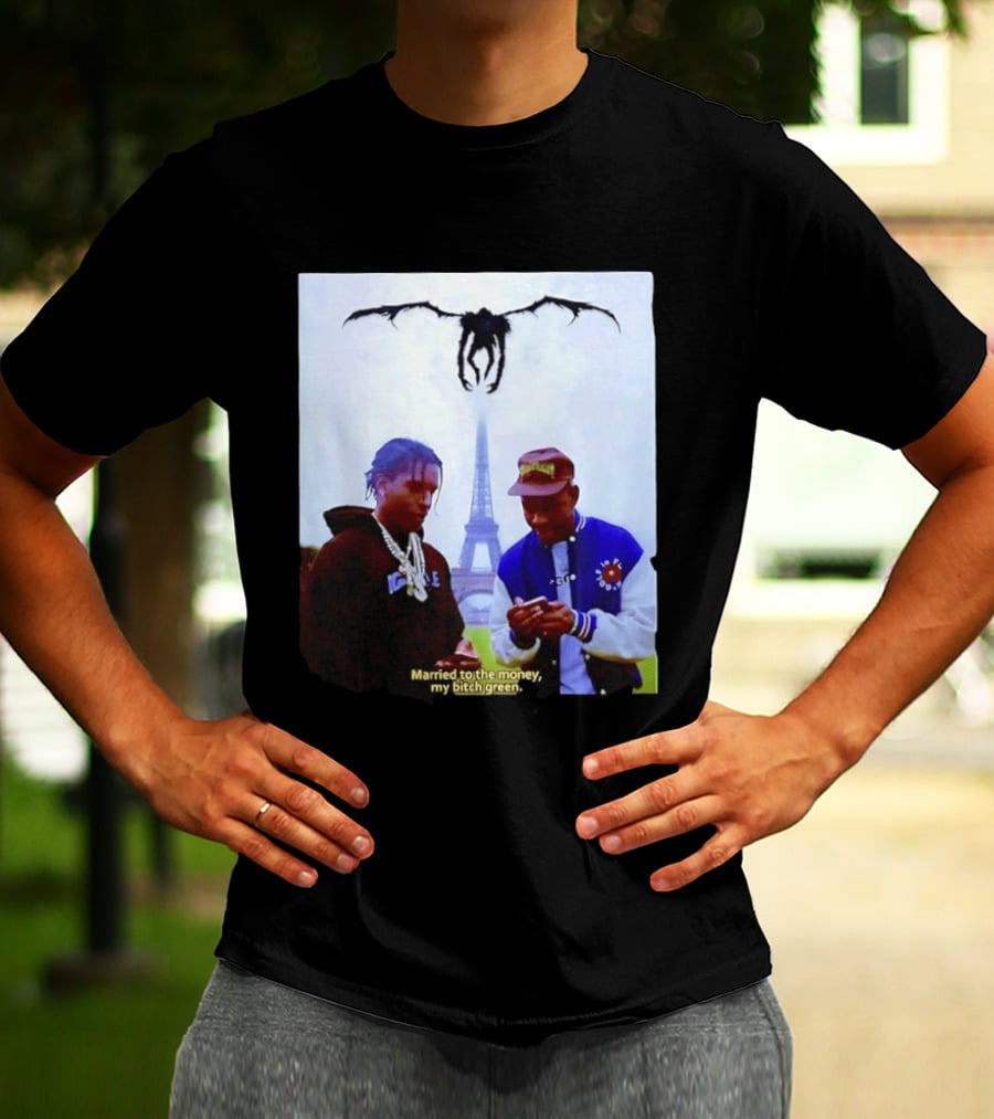 ASAP Rocky Tyler The Creator Eiffel Tower Married To The Money My Bitch Green T-Shirt