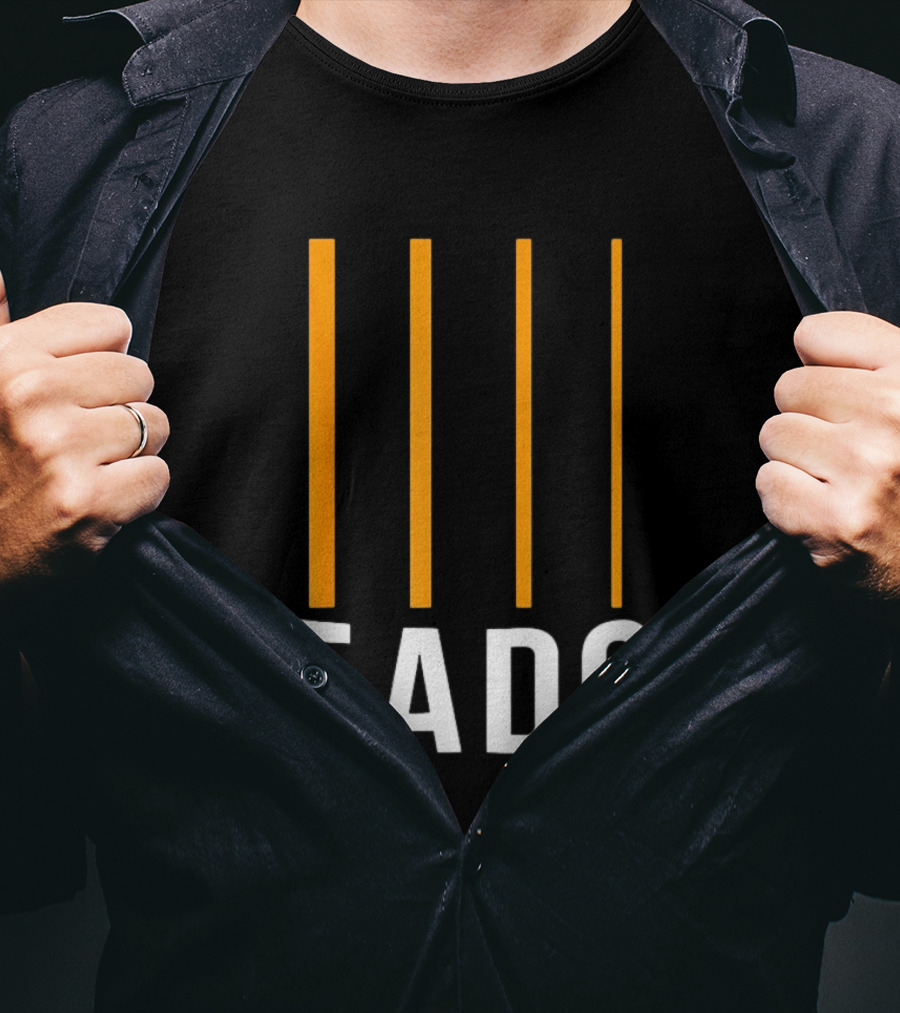 EADG Bass Guitar Four Strings Musician Vertical Lines T-Shirt