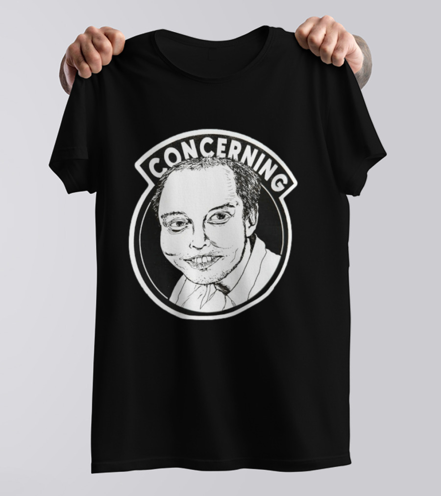 Concerning Elon Musk Meme Face Tesla Twitter T-Shirt