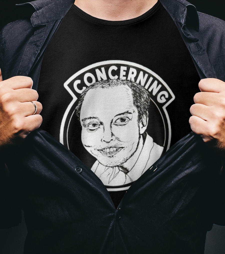 Concerning Elon Musk Meme Face Tesla Twitter T-Shirt