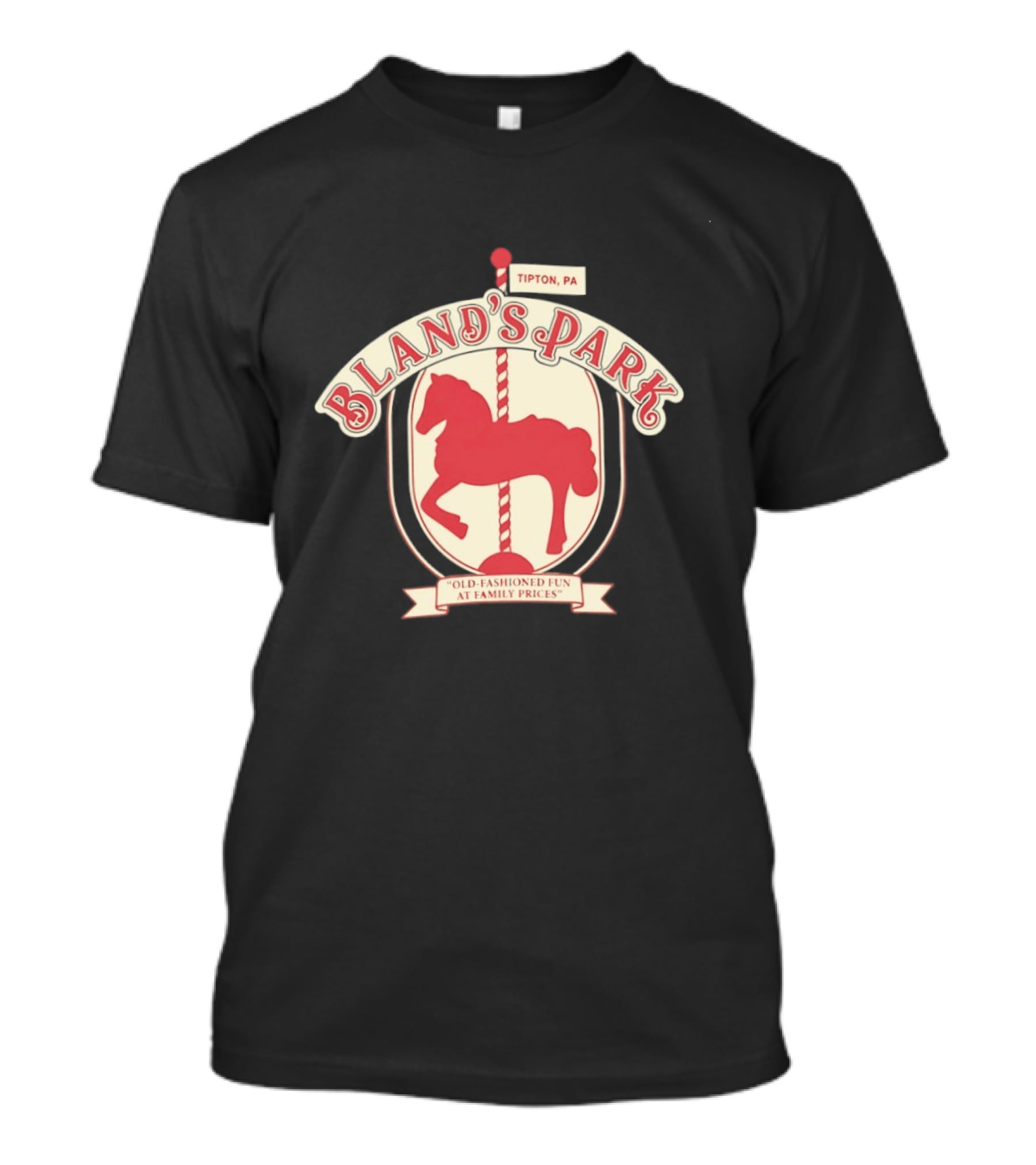 Bland's Park Tipton PA Old Fashioned Carousel Horse Family Prices Fun T-Shirt
