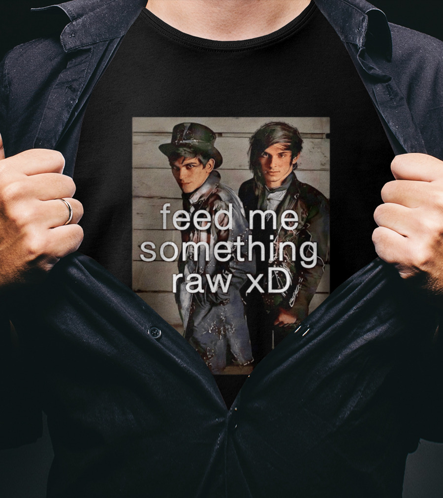 Feed Me Something Raw XD Goth Vampire Duo Steampunk T-Shirt