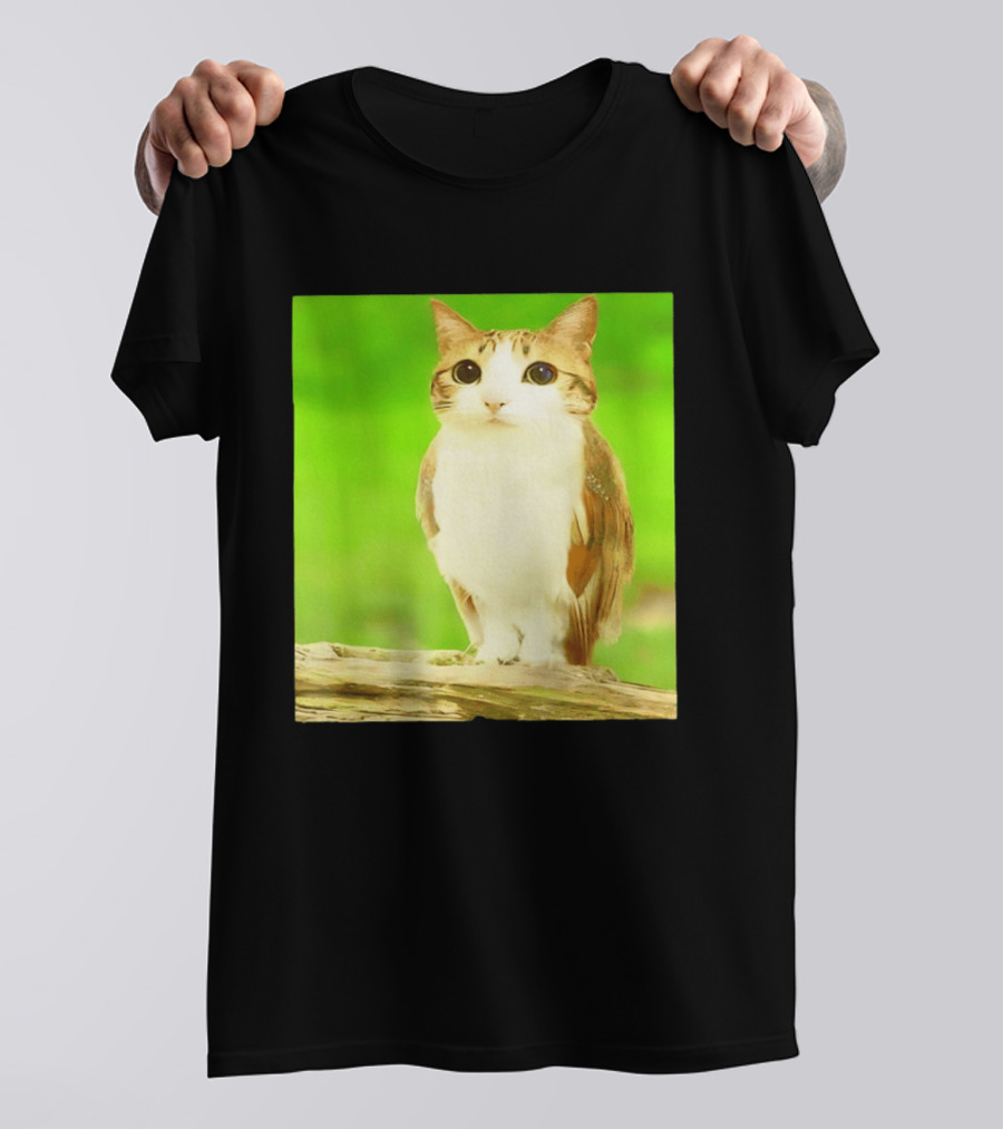 Cat Owl Hybrid Animal Mashup Creature Fusion T-Shirt