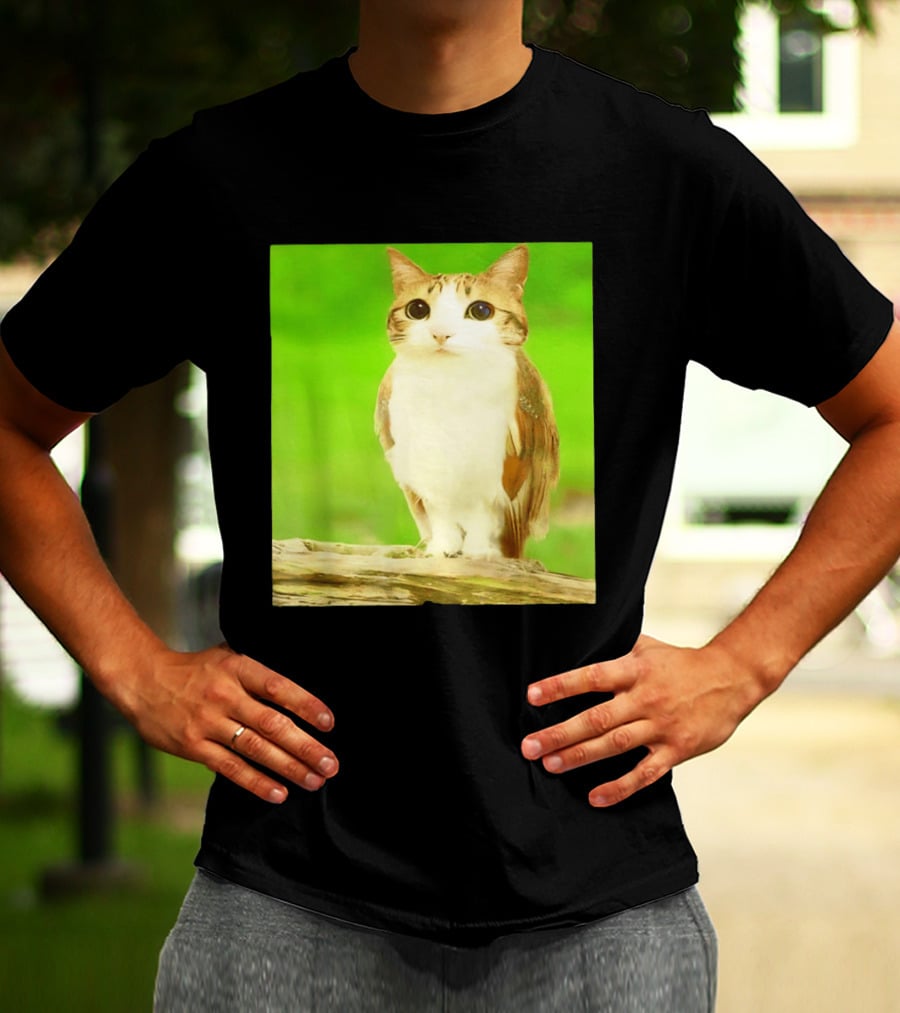 Cat Owl Hybrid Animal Mashup Creature Fusion T-Shirt