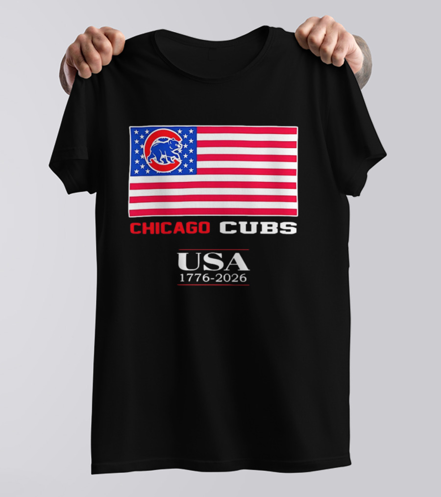 Chicago Cubs USA Flag 1776 2026 Celebration T-Shirt