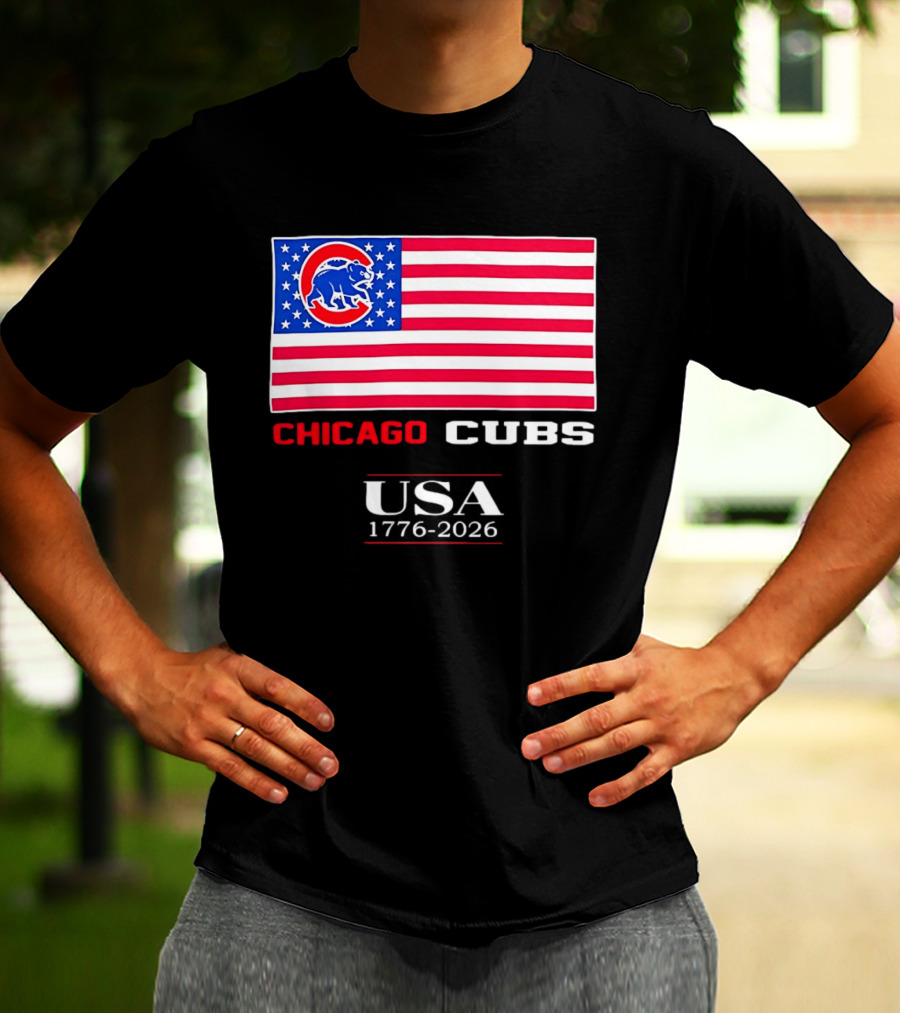 Chicago Cubs USA Flag 1776 2026 Celebration T-Shirt