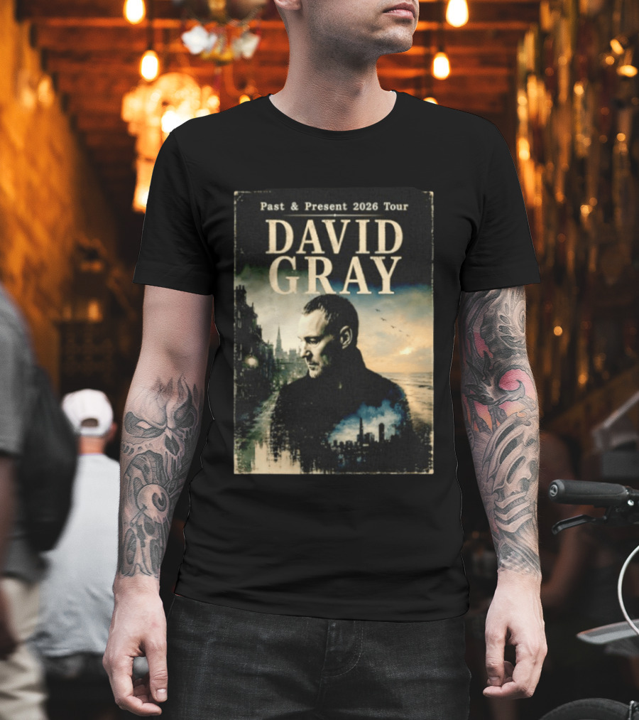 David Gray Past And Present 2026 Tour Cityscape T-Shirt