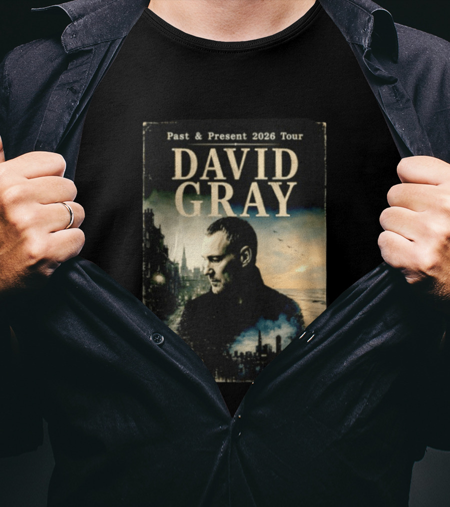 David Gray Past And Present 2026 Tour Cityscape T-Shirt