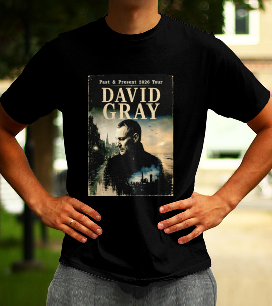 David Gray Past And Present 2026 Tour Cityscape T-Shirt