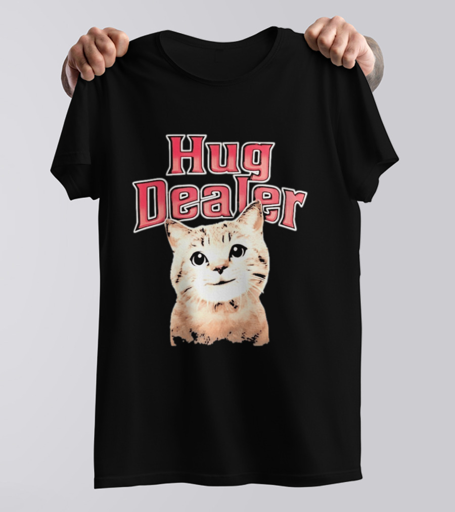 Hug Dealer Cute Tabby Cat Humor T-Shirt