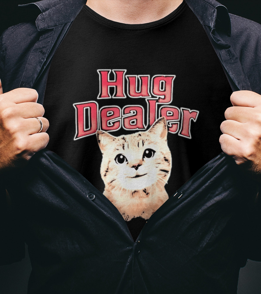 Hug Dealer Cute Tabby Cat Humor T-Shirt