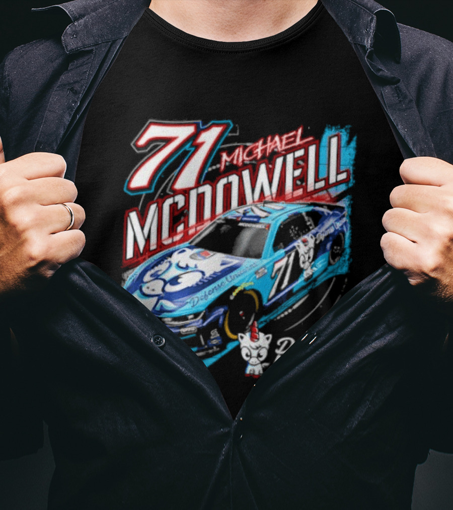 Michael McDowell 71 NASCAR Defense Unicorns Phoenix Performance T-Shirt