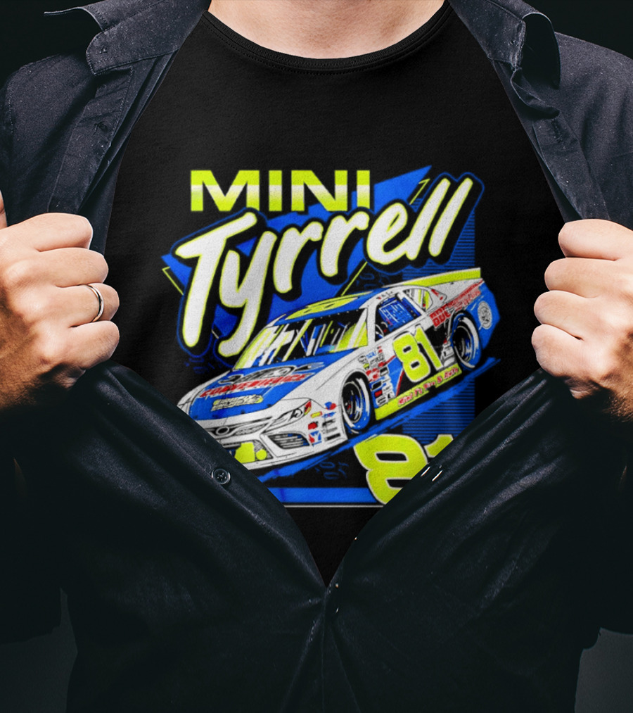 Mini Tyrrell 81 Nascar Racing Car Ts Tin Auto T-Shirt