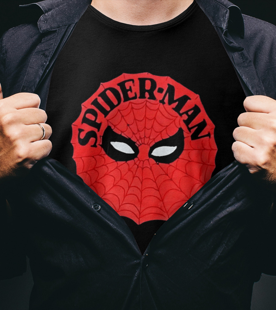 Spider Man Mask Marvel Comics Web T-Shirt