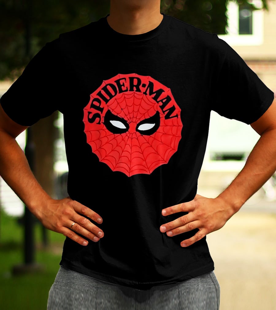 Spider Man Mask Marvel Comics Web T-Shirt