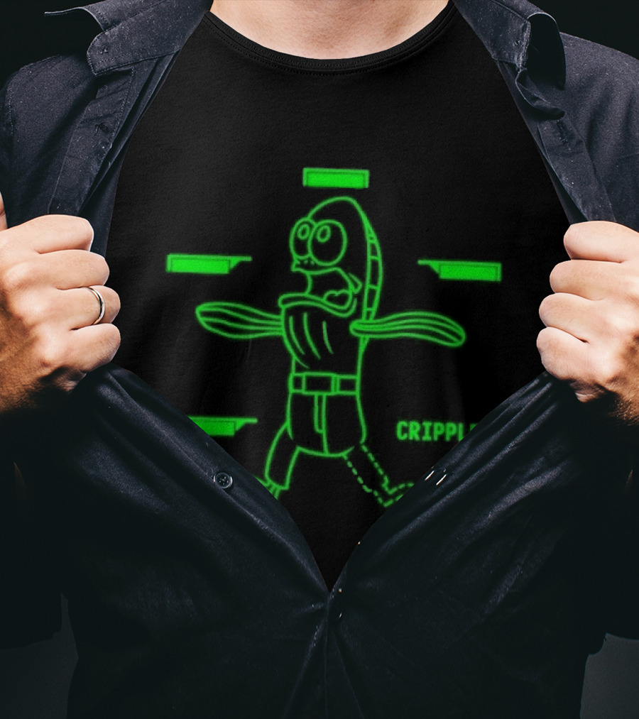 My Leg Crippled Meme Neon Green T-Shirt