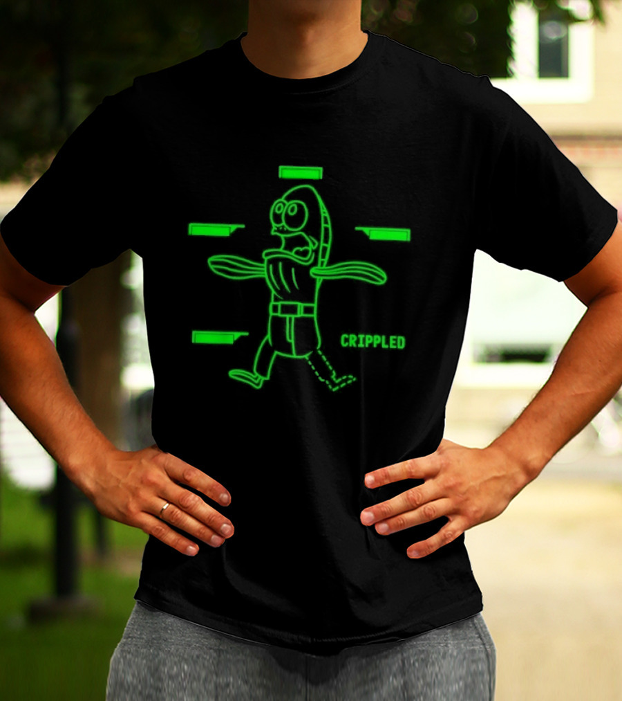 My Leg Crippled Meme Neon Green T-Shirt