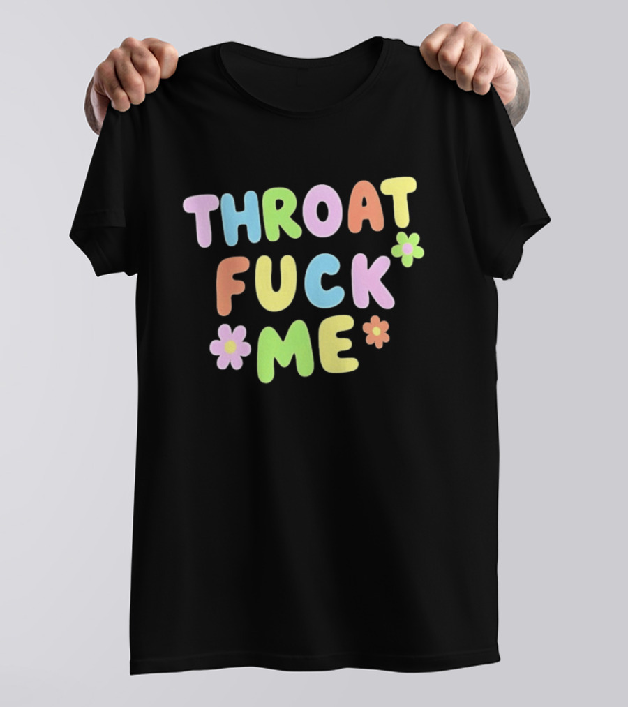 Throat Fuck Me Pastel Y2K Colorful Floral T-Shirt