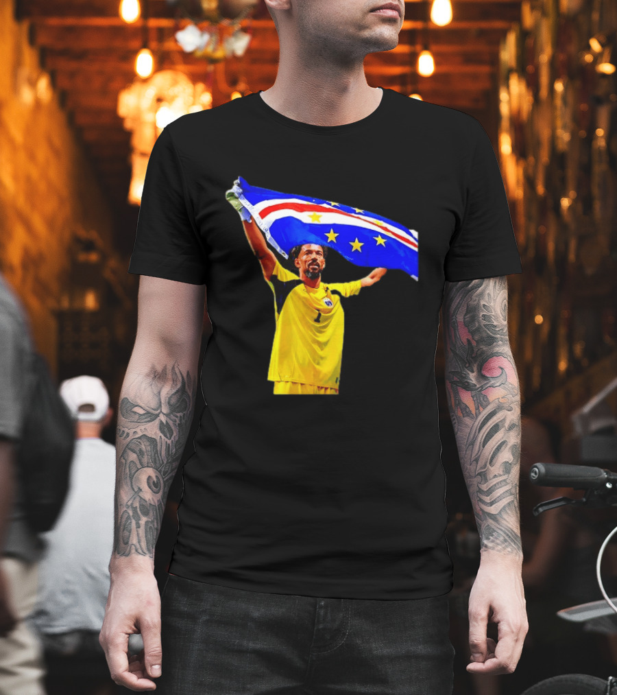 Vozinha Cape Verde Football Team Flag Celebration T-Shirt