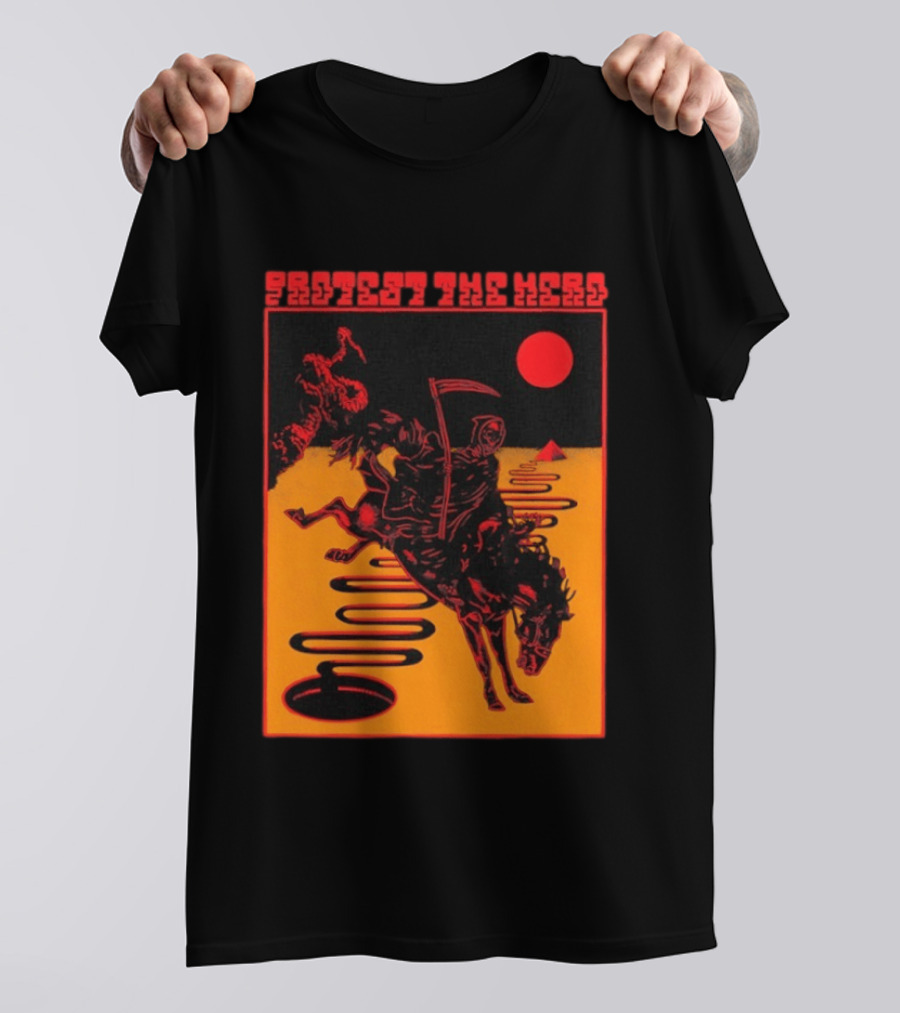 Protest The Hero Grim Reaper Horse Pyramid Red Moon Desert Path T-Shirt