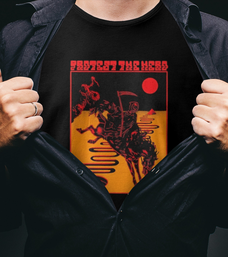 Protest The Hero Grim Reaper Horse Pyramid Red Moon Desert Path T-Shirt