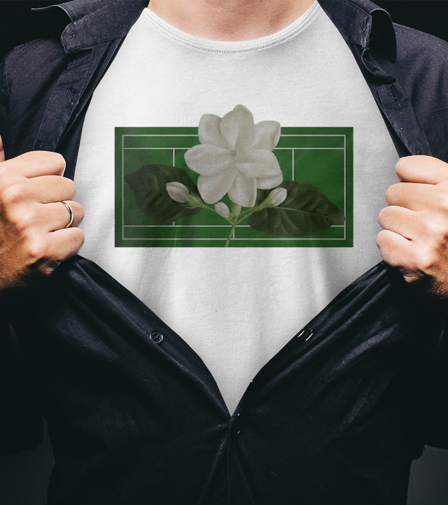 Alexandra Alex Eala Tennis Court Gardenia Floral T-Shirt