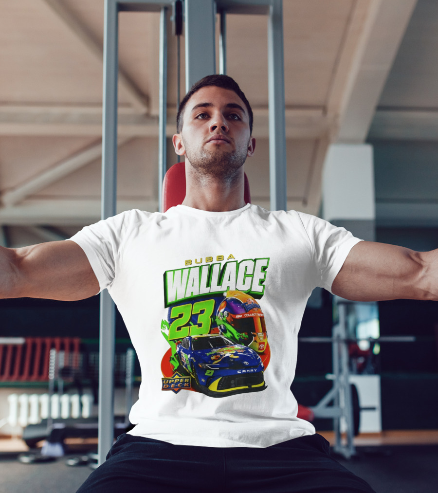 Bubba Wallace 23 Collect The Best Upper D.E.C.K Racing Helmet And Camry T-Shirt
