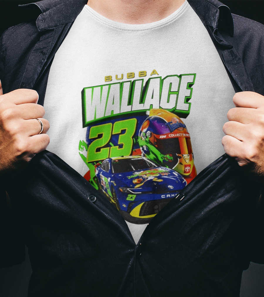 Bubba Wallace 23 Collect The Best Upper D.E.C.K Racing Helmet And Camry T-Shirt